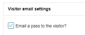 Visitor Email Settings